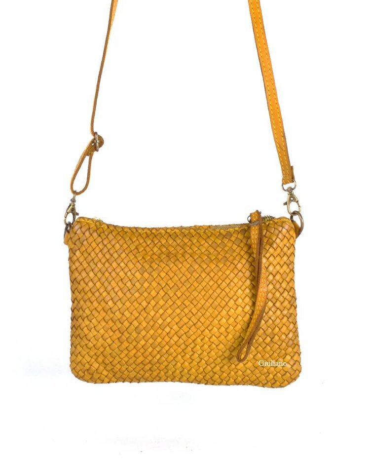 Leather clutch | Braided