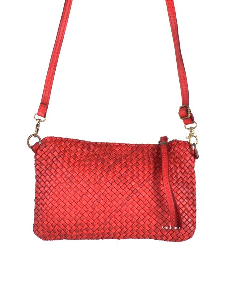 Leather clutch | Braided