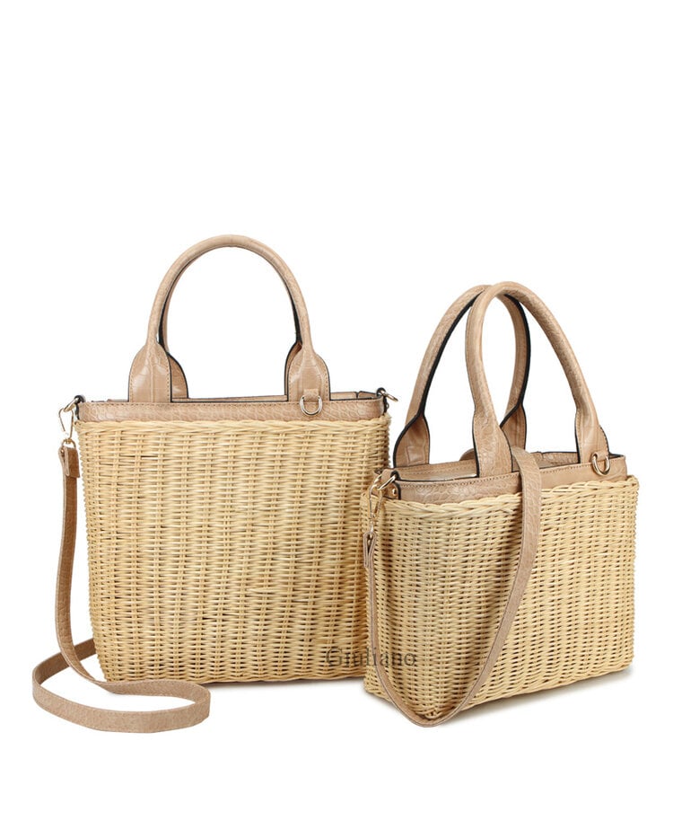 Wicker handbag | Set of 2