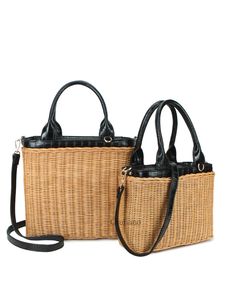 Wicker handbag | Set of 2