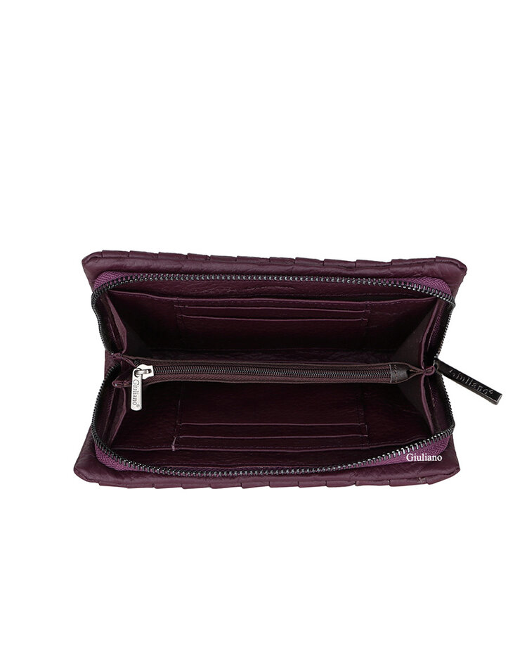 Lederen portemonnee | Plooien