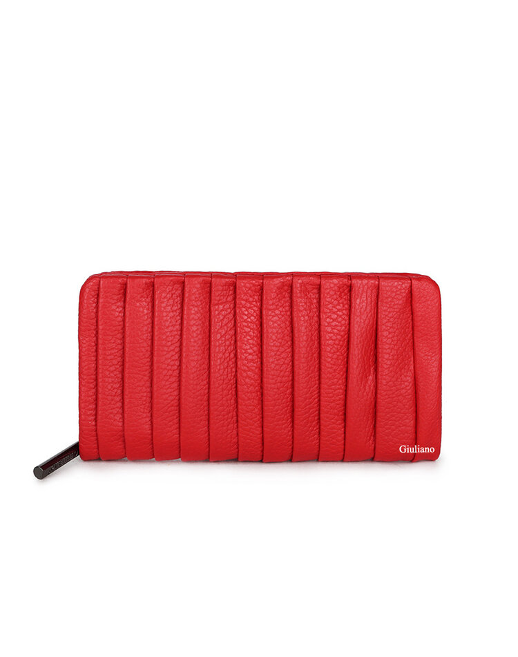 Lederen portemonnee | Plooien