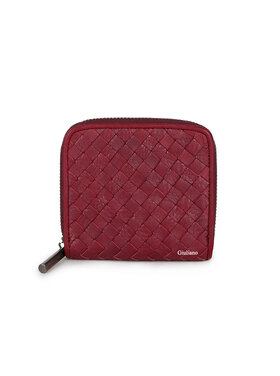 Lederen portemonnee | Gevlochten