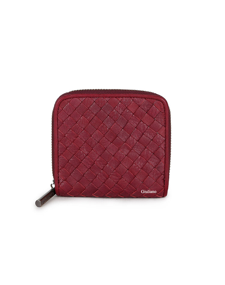 Lederen portemonnee | Gevlochten