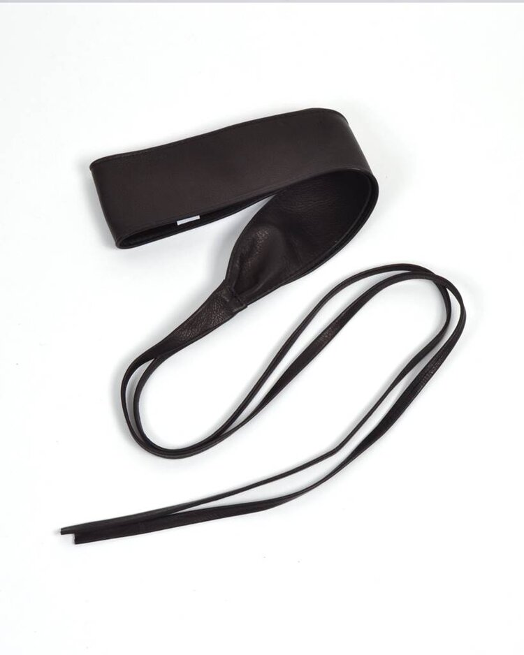 Leather button belt  - Fall