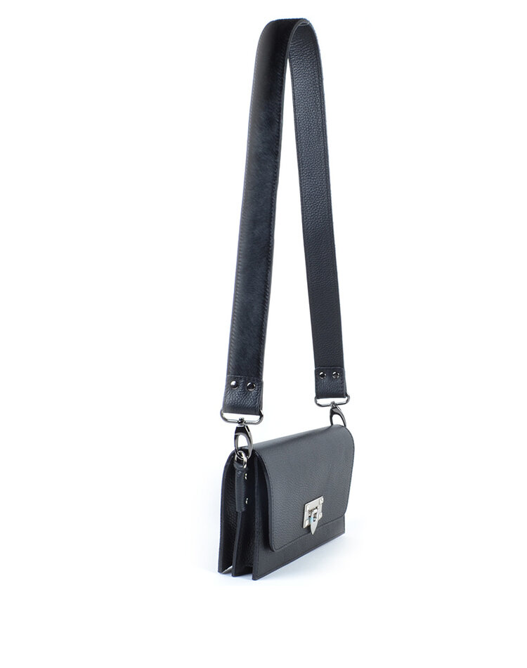 Leather  shoulder strap | Cowhide | Black