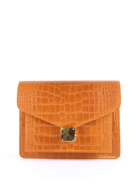 Lederen schoudertas kroko