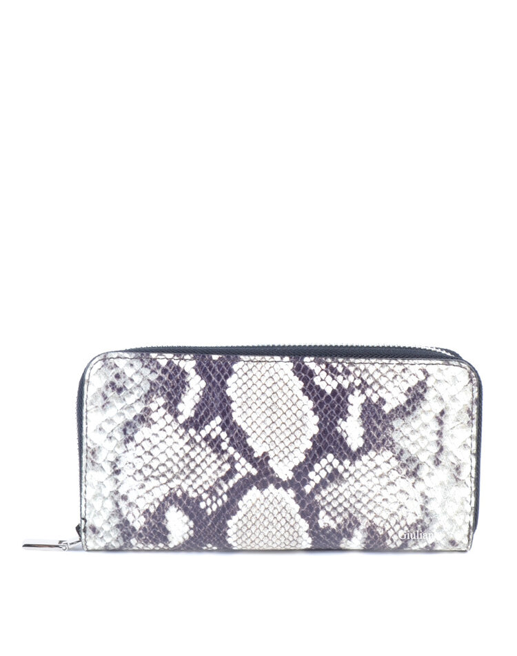 Lederen portemonnee  groot - Slang