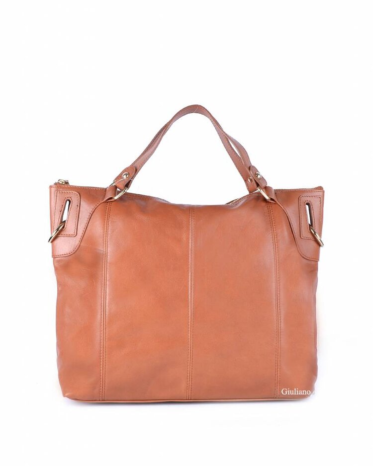 Lederen handtas 552370