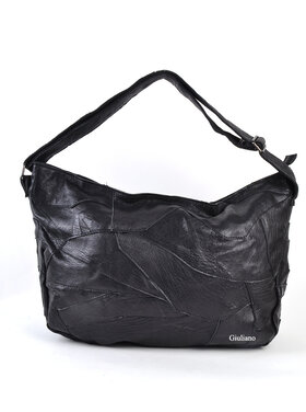 Lederen handtas | Zwart