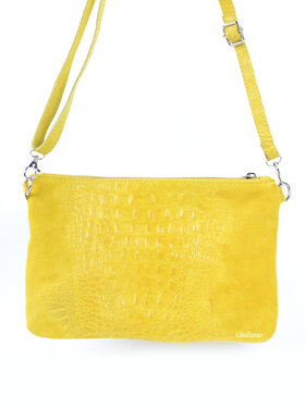 Suede croco clutch |  shoulderbag