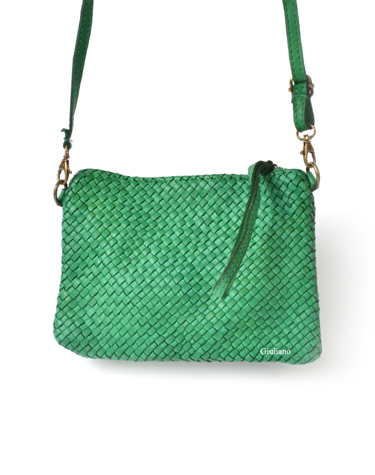 Leather clutch | Braided