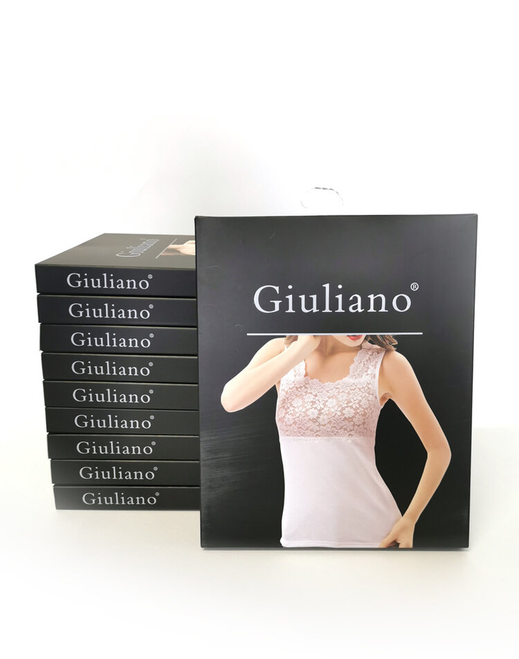 Giuliano Basic Tanktop Spitze Schwarz