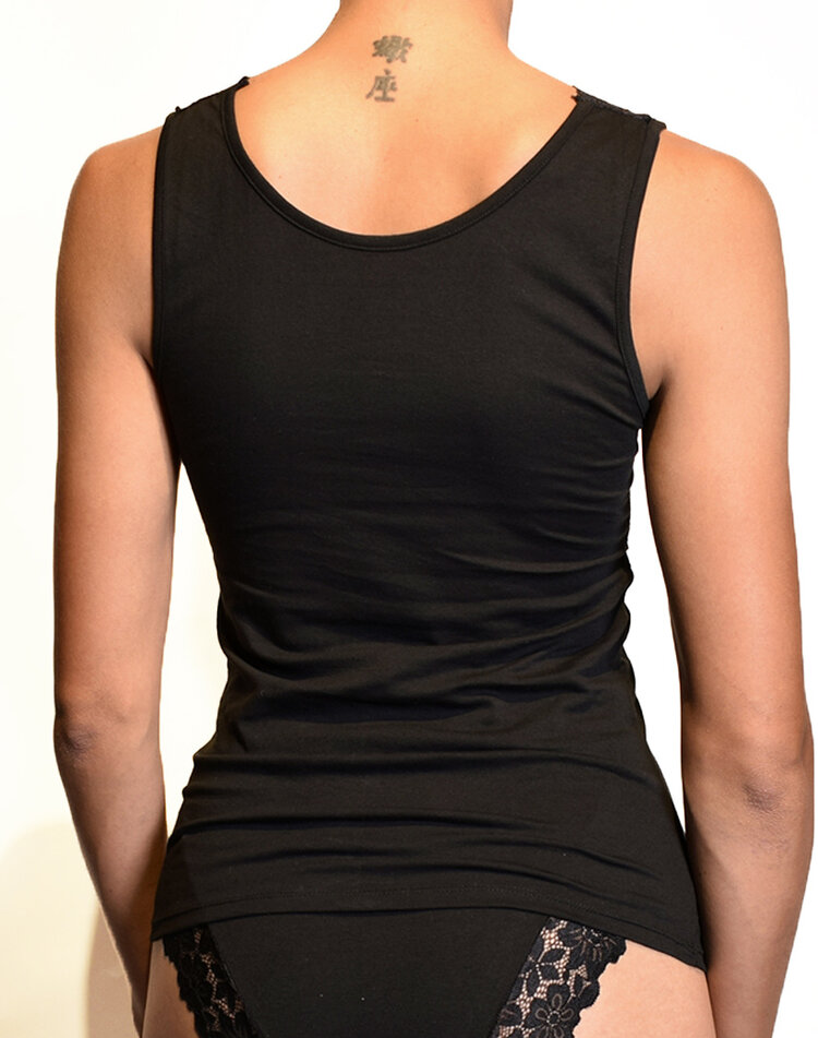 Giuliano Basic Tanktop Spitze Schwarz
