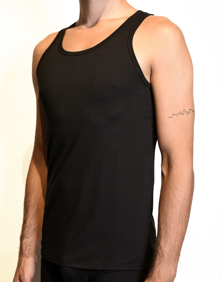 Giuliano Basic Heren Hemdje | Zwart