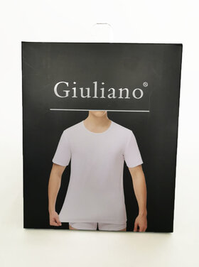 Giuliano Basic Herren-T-Shirt | Rundhalsausschnitt | Weiß