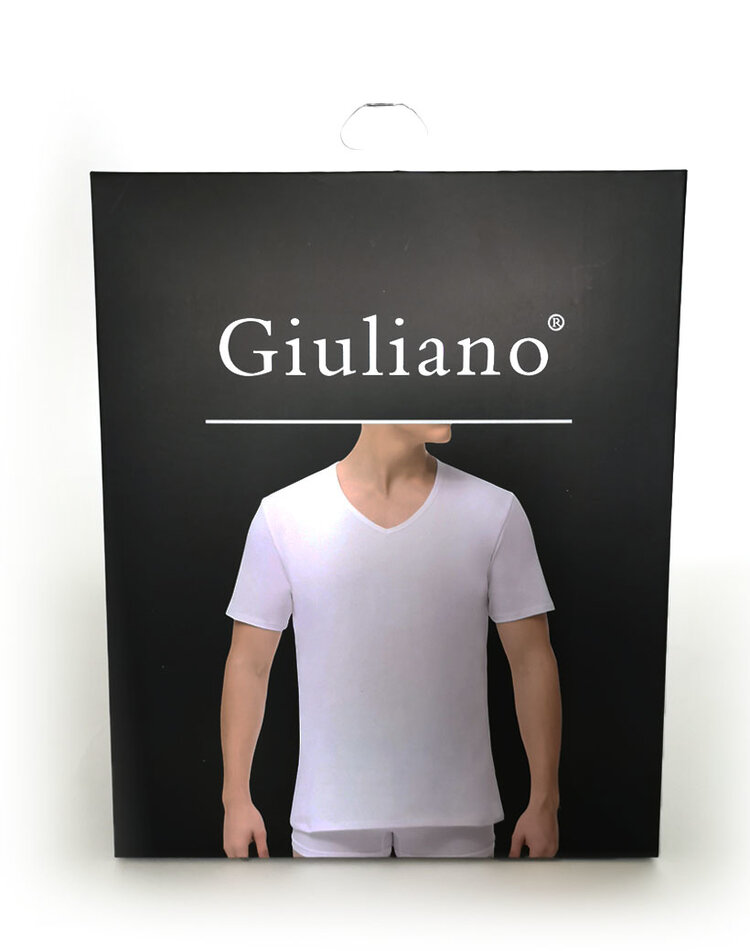 Giuliano Basic Men T-shirt | V-Neckline | Black