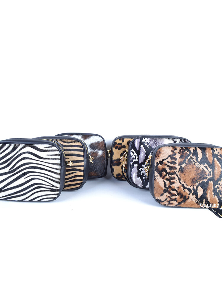 Leather shoulderbag | Cowhide | Print