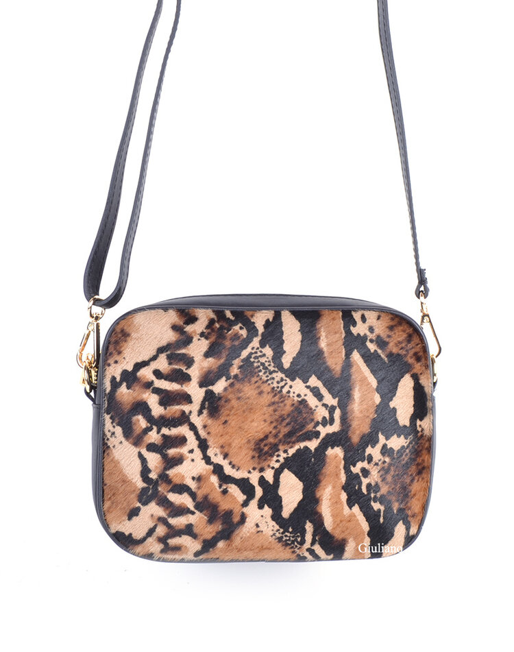 Leather shoulderbag | Cowhide | Print