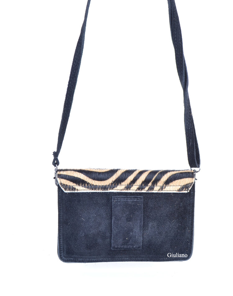 Kleine Wildleder-Schultertasche | Belt Bag | Fell | Print | 552626