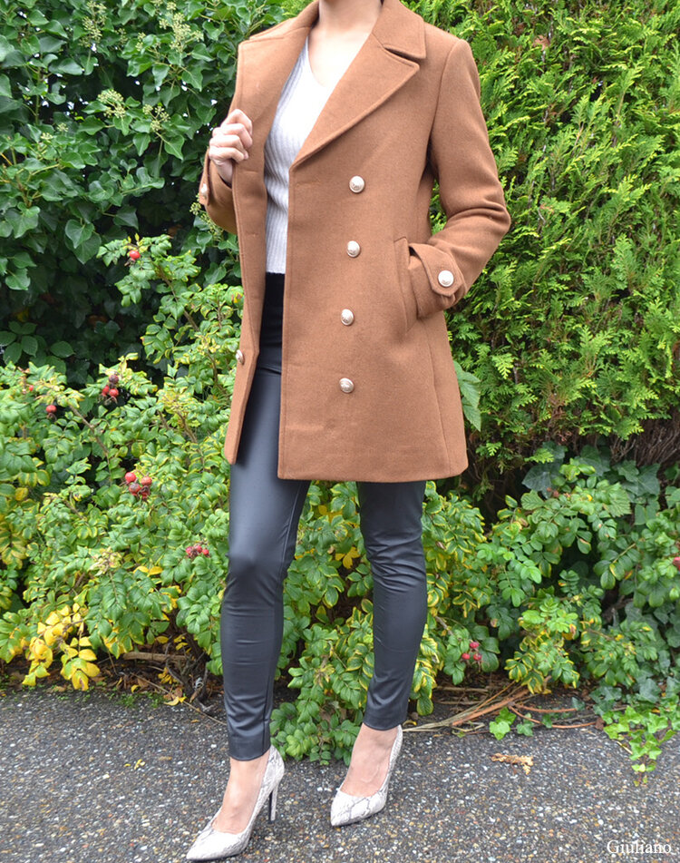 Double breasted coat Brown 61097