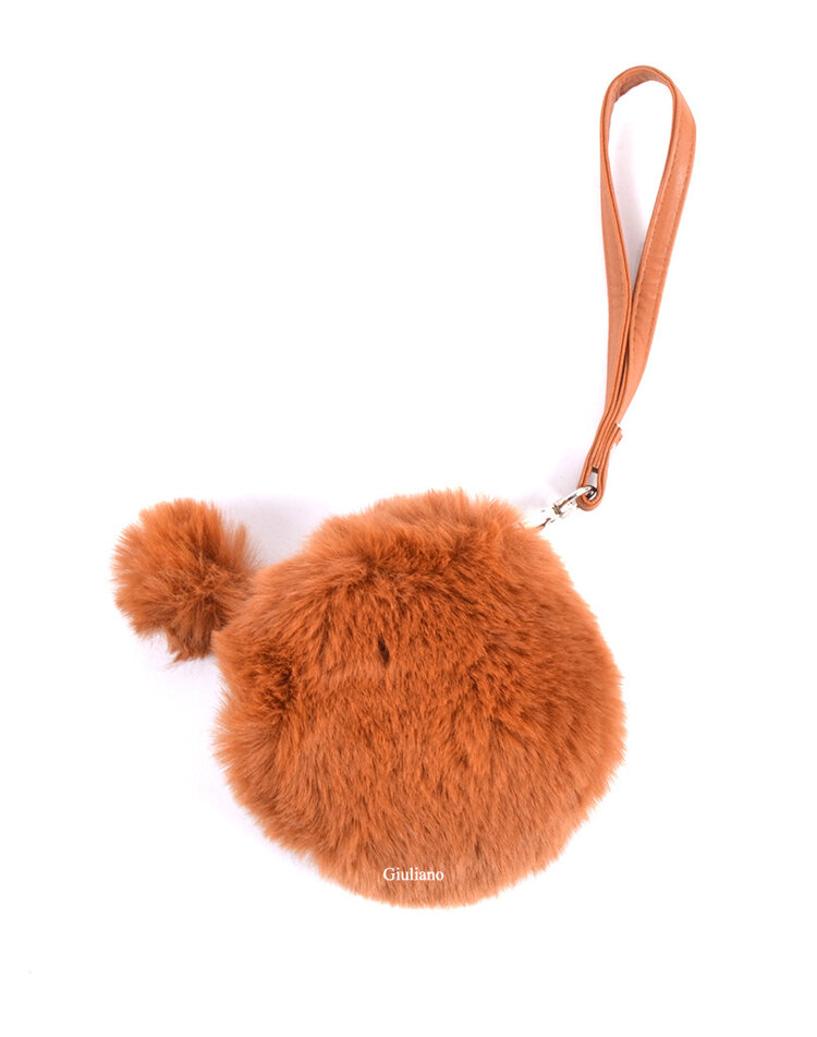 Faux fur portemonnee
