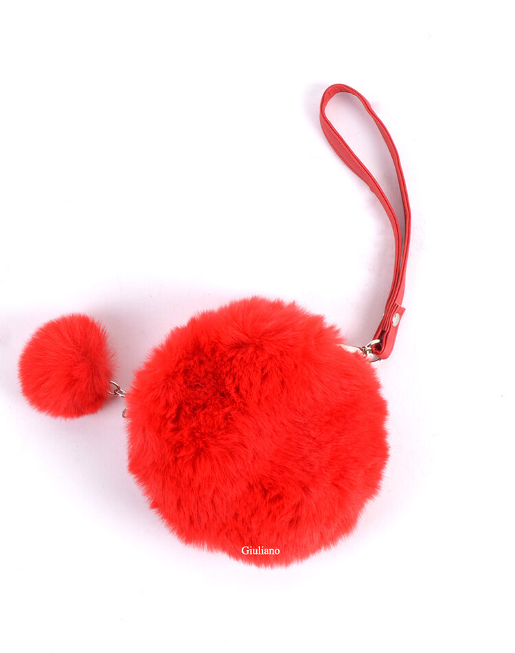 Faux fur portemonnee