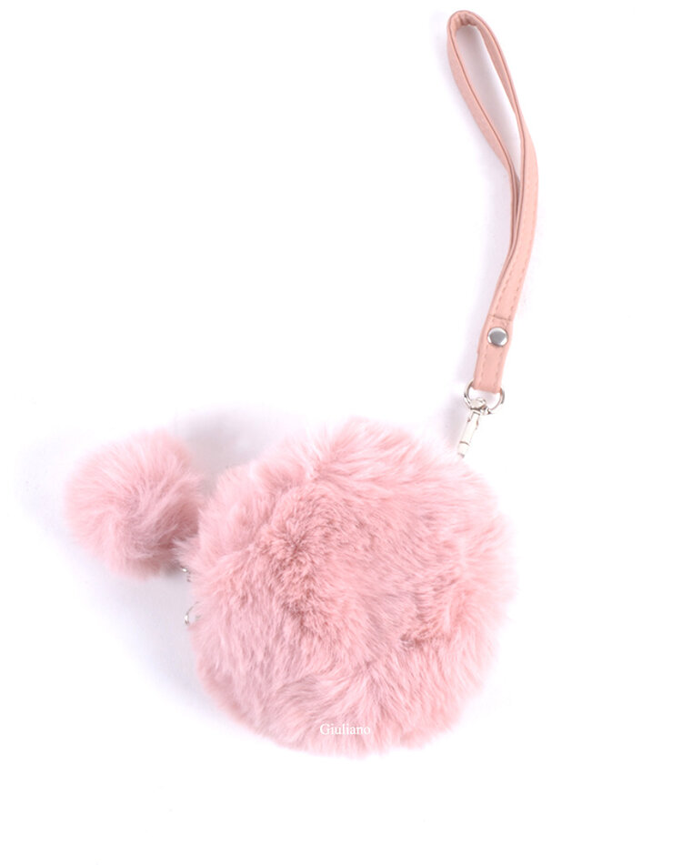 Faux fur portemonnee