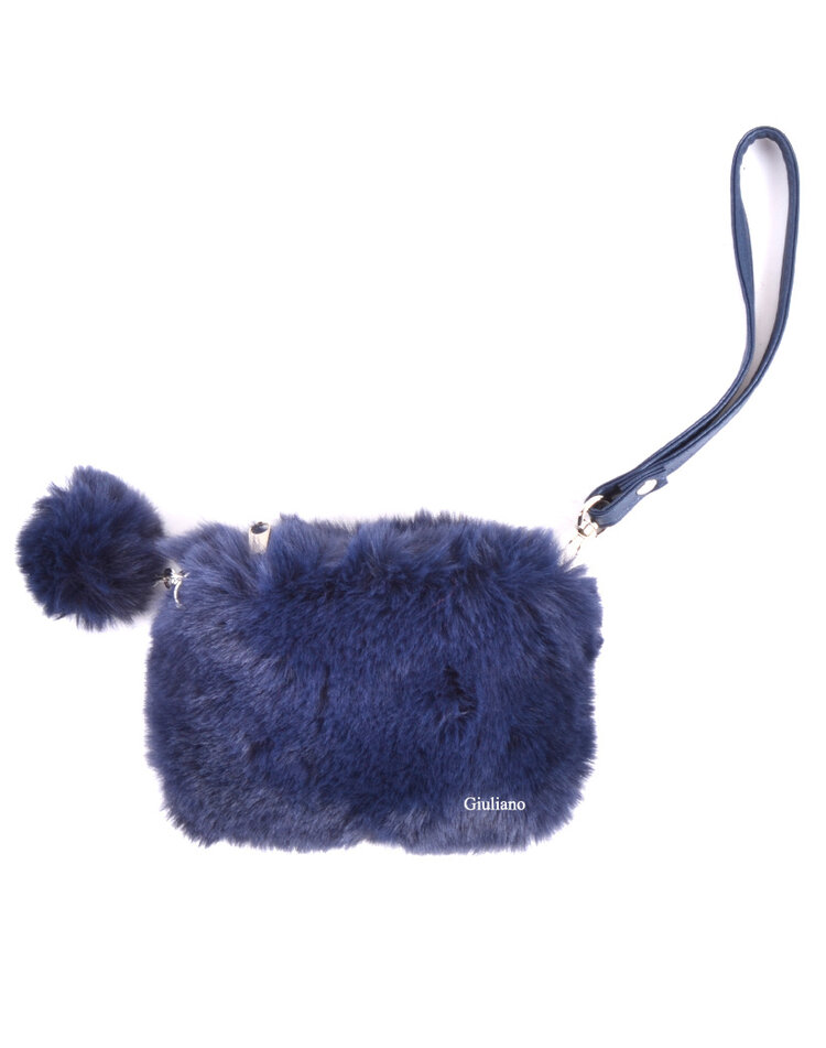 Faux fur eather wallet