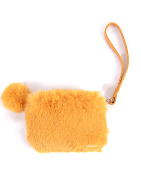 Faux fur portemonnee