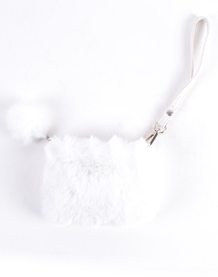 Faux fur portemonnee