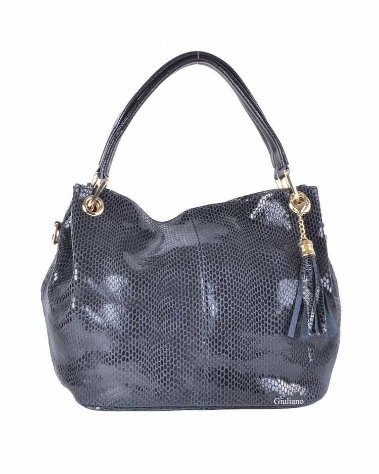 Leather handbag | Scales coating