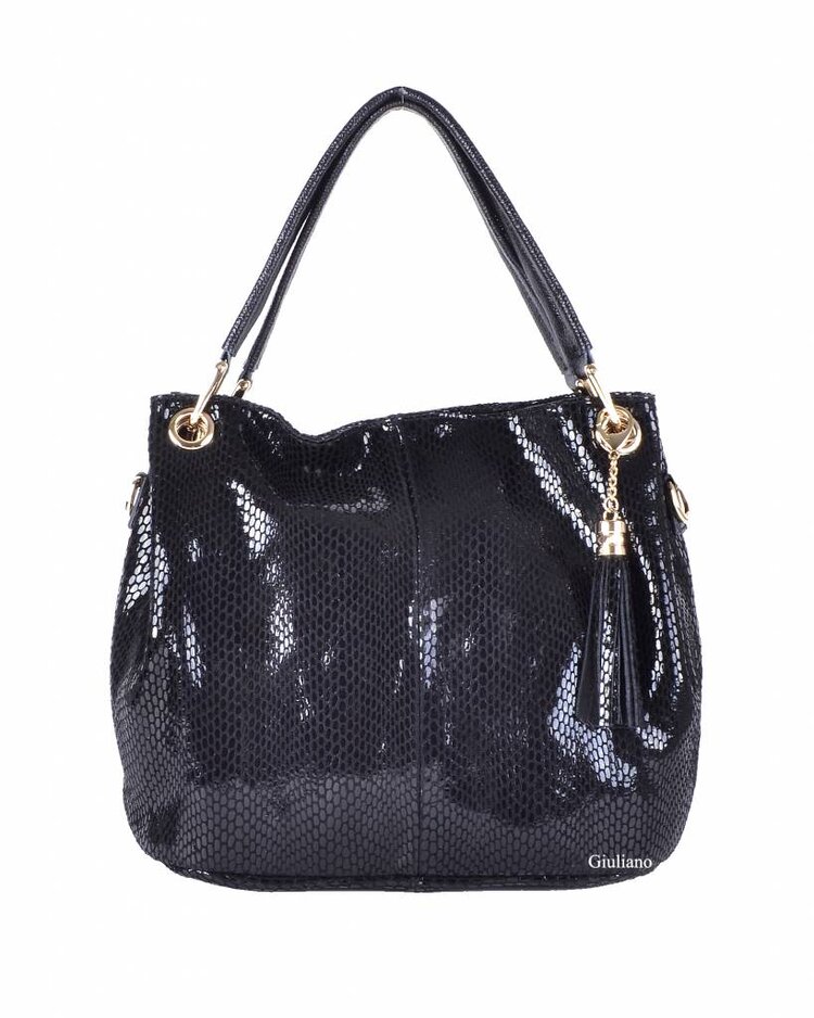 Leather handbag | Scales coating
