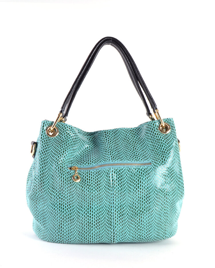 Leather handbag | Scales coating
