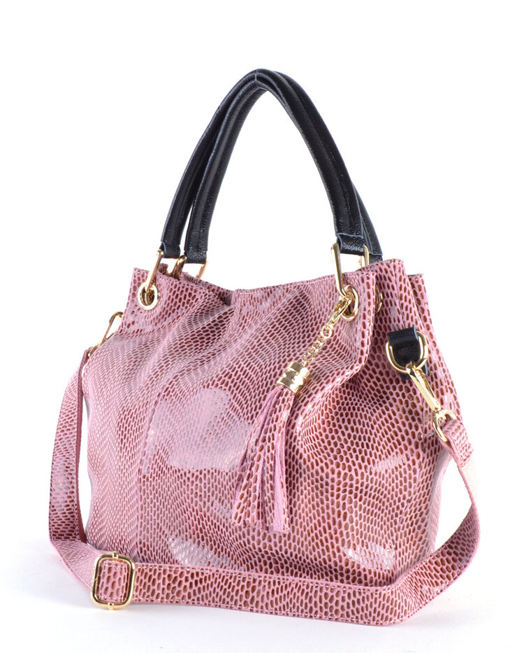 Lederen handtas | Schubben coating