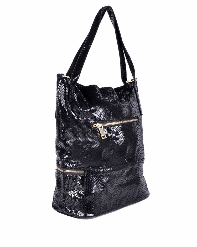 Leather handbag | Scales coating | 552206