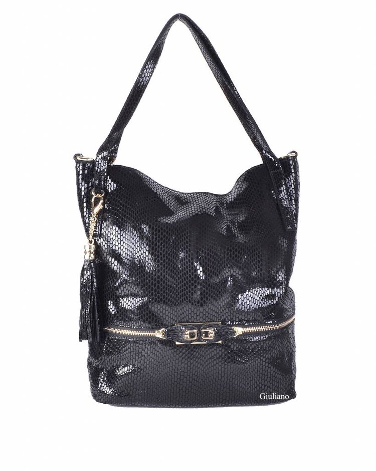 Leather handbag | Scales coating | 552206