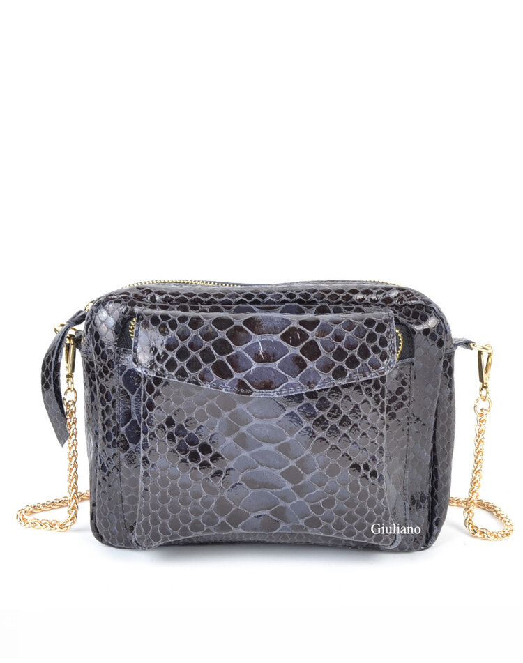 Leather shoulderbag  Snake