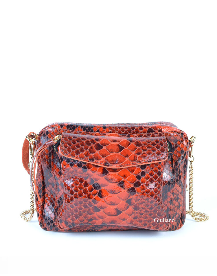 Leather shoulderbag  Snake