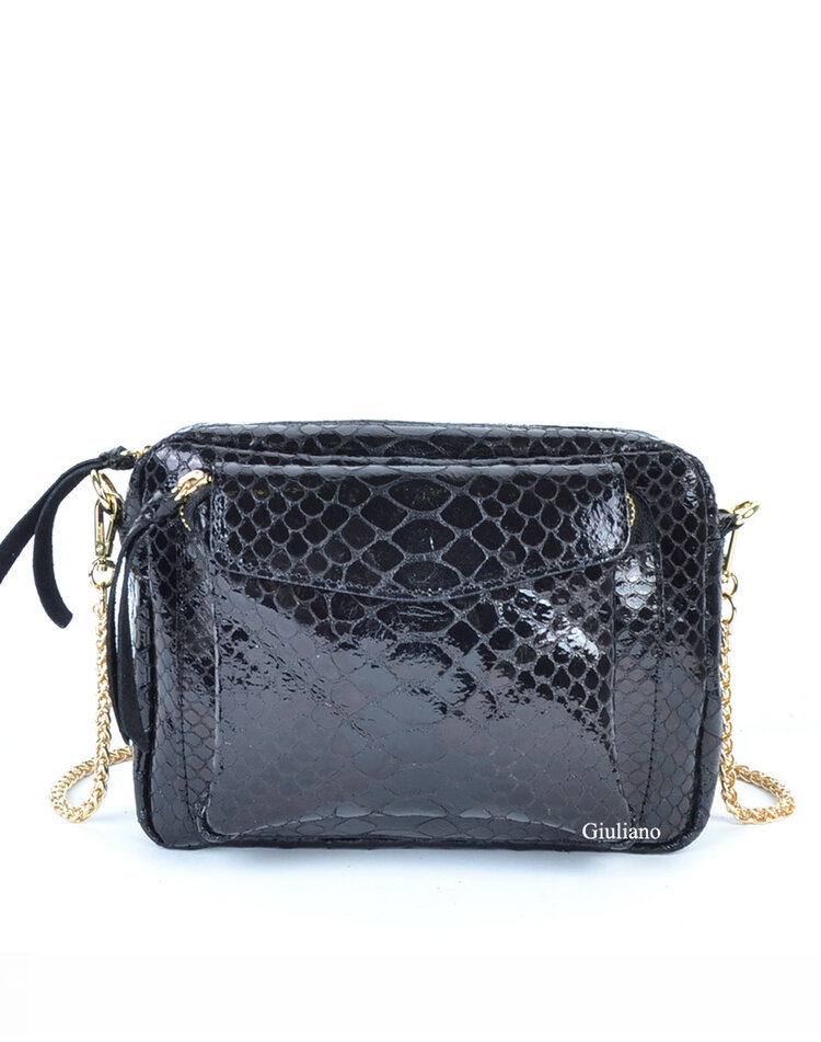 Leather shoulderbag  Snake