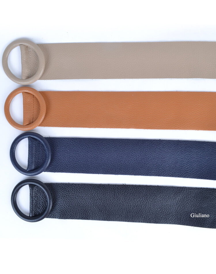 Lederen riem 800045 Rond