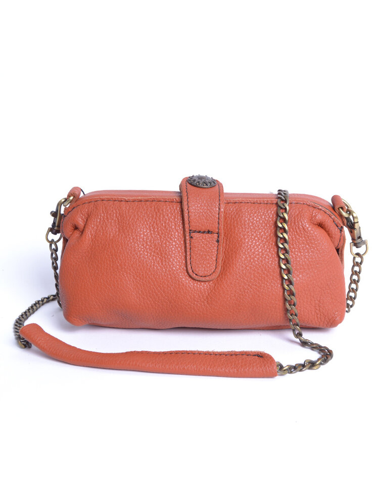 Kleine Leder-Schultertasche/ Clutch