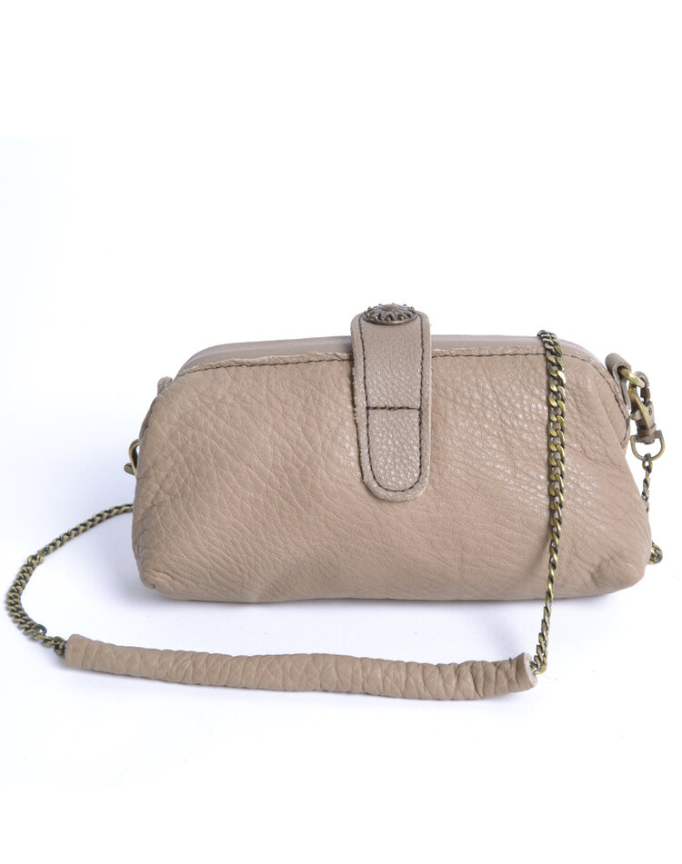Kleine Leder-Schultertasche/ Clutch