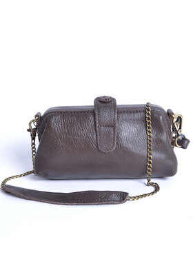 Kleine Leder-Schultertasche/ Clutch