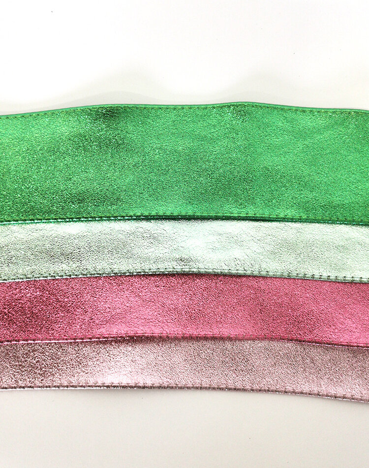 Lederen knoopriem | Metallic