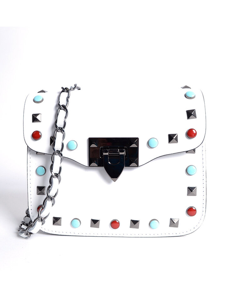 Leather shoulderbag | Studs