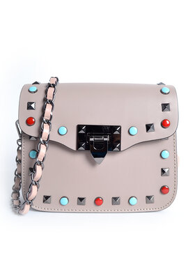 Lederen schoudertasje | Studs