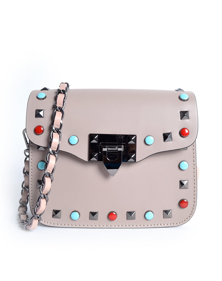 Leather shoulderbag | Studs