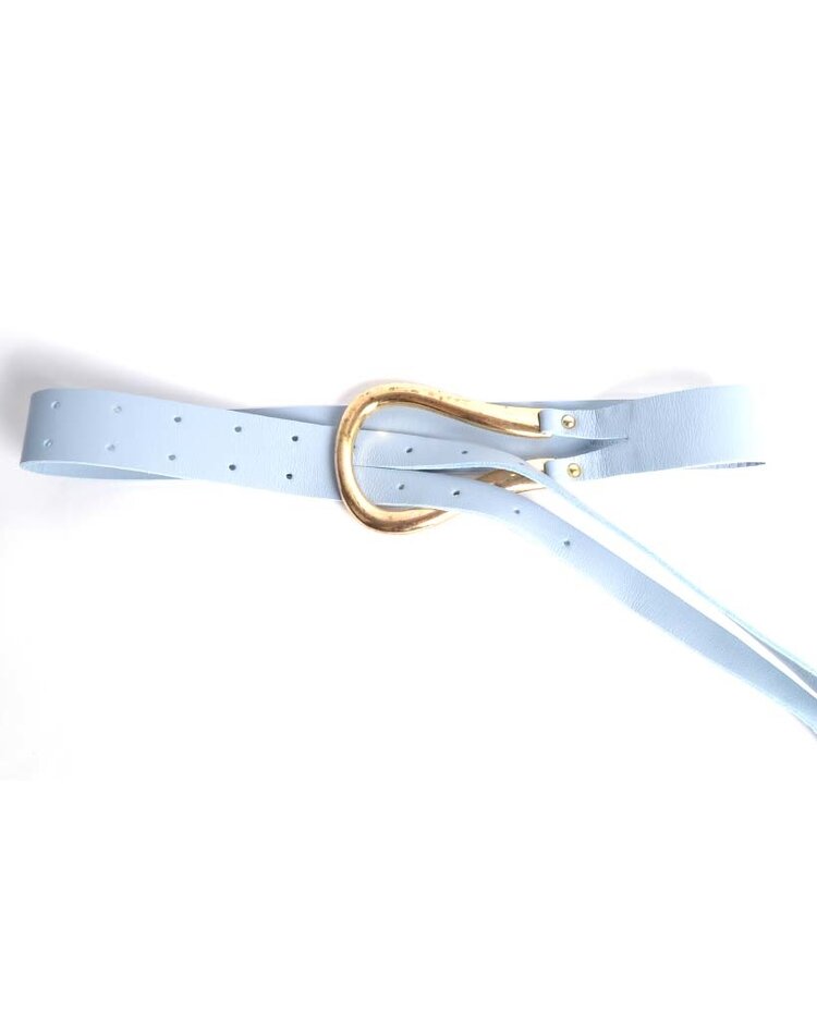 Belt Big golden buckle