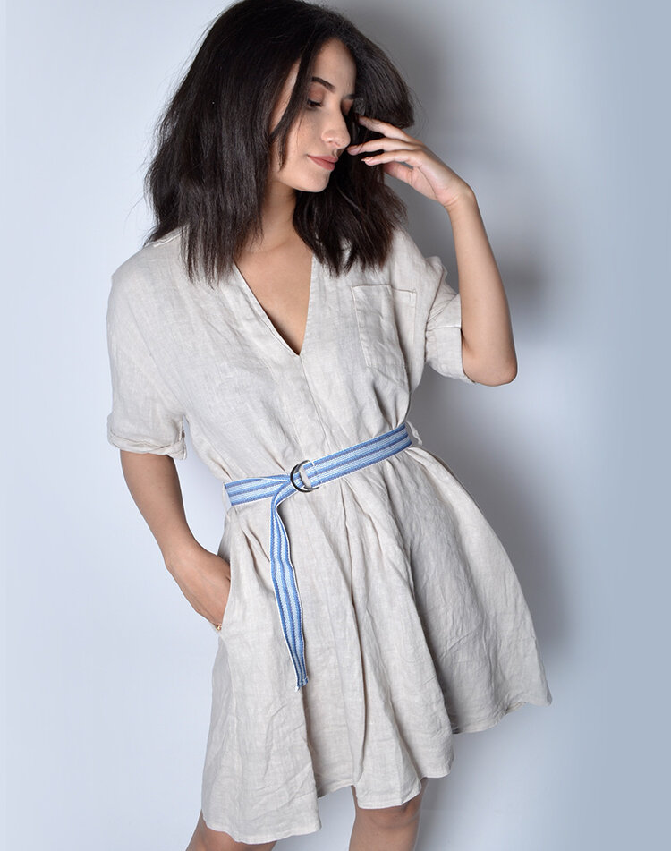 Jurk | 62063 v-hals korte mouw